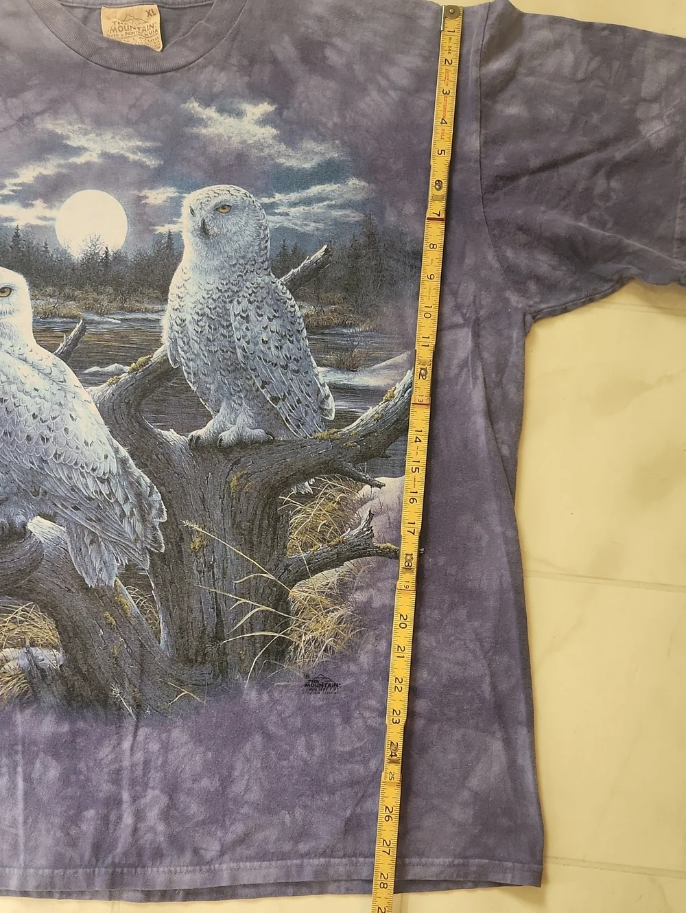 Unbranded Purple Snowy Owl Graphic Pet Bird T-Shirt